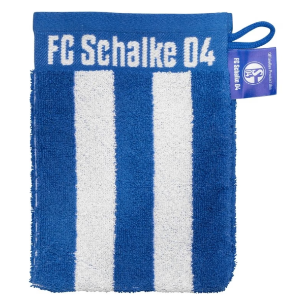 FC Schalke 04 - Waschhandschuh Blockstreifen